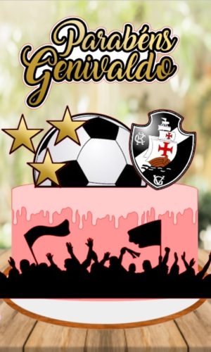 Arquivo de Corte Topo de Bolo Vasco - Studio e PDF