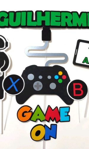 Arquivo de Corte Topo de Bolo Vídeo Game 338