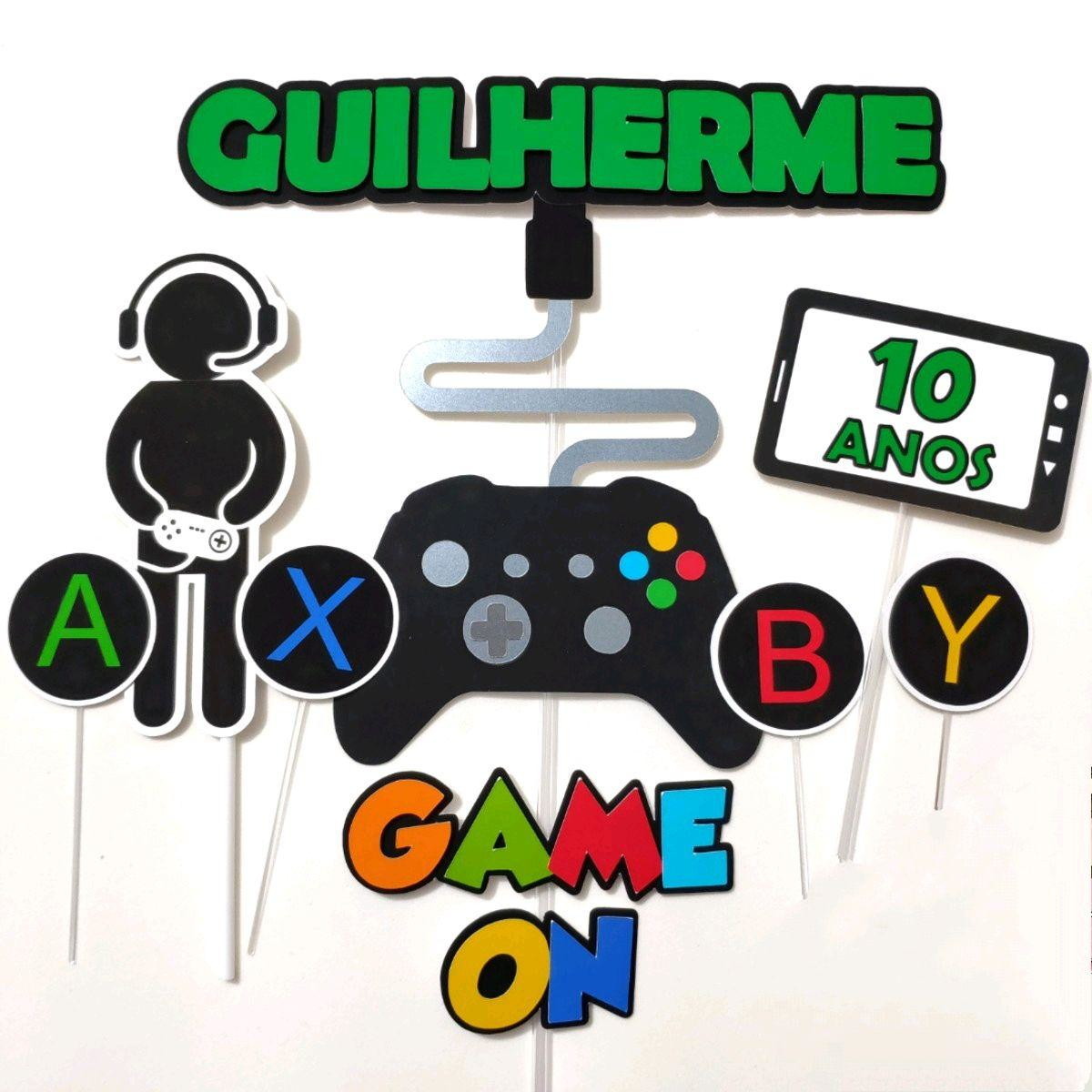 Arquivo de Corte Topo de Bolo Vídeo Game 338