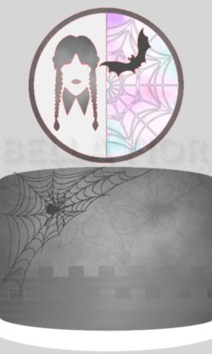 Arquivo de Corte Topo de Bolo Wandinha Addams Camadas