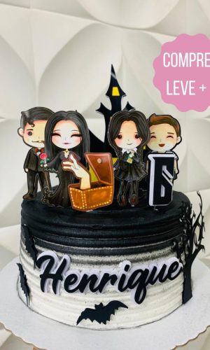 Arquivo de Corte Topo de Bolo Wandinha Menino