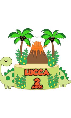 Arquivo de Corte Topo Dinossauro Cute em Camadas
