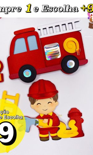Arquivo de Corte Topo Elafazpravc Bombeiro Cute - Studio