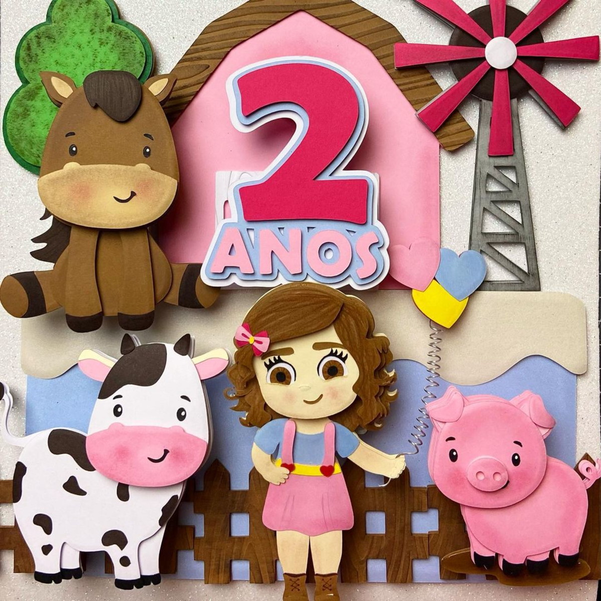 Arquivo de Corte: Topo Fazendinha Cute Camadas Menina 018 - Imagem 2