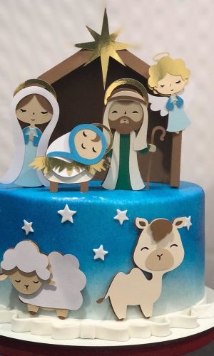 Arquivo Topo de Bolo Natal Presépio