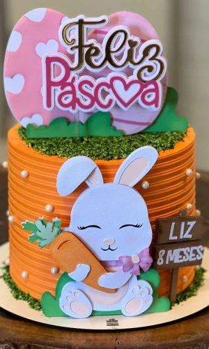 Arquivo de Corte: Topo Feliz Páscoa Coelhinha Cute 244