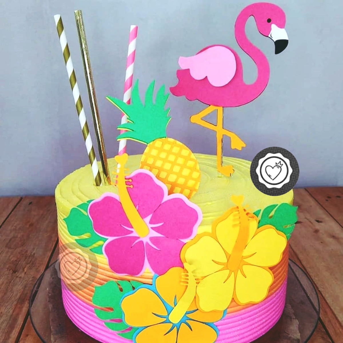 Arquivo de corte topo flamingo tropical - Imagem 2
