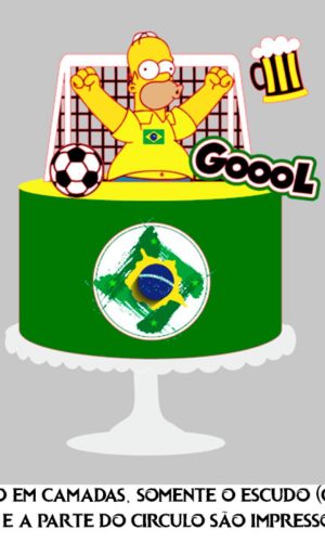 Arquivo de Corte Topo Homer Simpsons Brasil + BRINDE