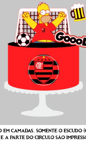 Arquivo de Corte Topo Homer Simpsons Flamengo + BRINDE