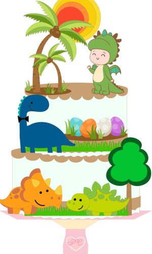 Arquivo de Corte Topo Menino Dinossauro