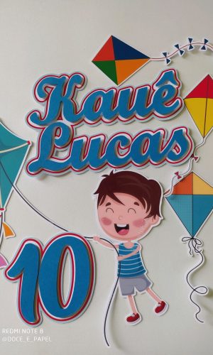 Arquivo de corte topo menino e pipa+brinde