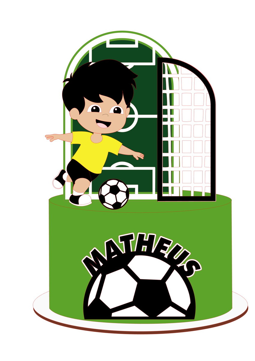 Arquivo de Corte Topo Menino Futebol Studio/pdf