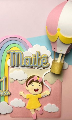 Arquivo de Corte: Topo o Tempo Voa Menina e Arco Iris 005