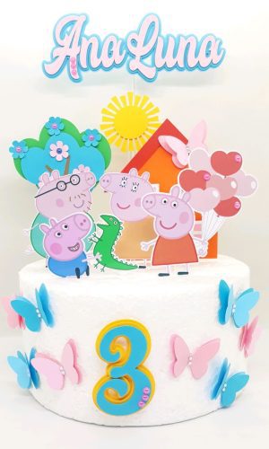 Arquivo de Corte Topo de Bolo Pepppa Pig Studio Silhouette