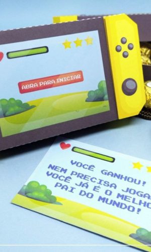 Arquivo de Corte Caixa Video Game Dia dos Pais