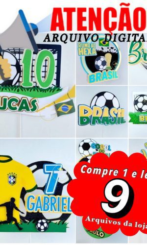 Arquivo de Corte Topos de Bolo Futebol/copa do Mundo