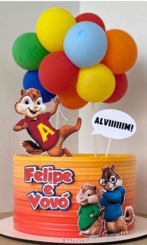 Arquivo de topo de bolo Alvim e os esquilos