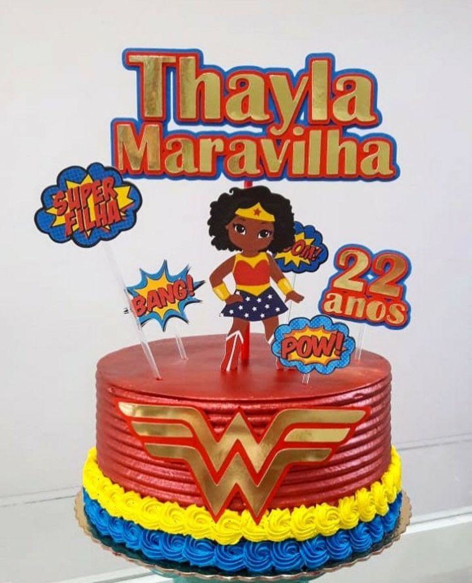 Arquivo de topo de bolo mulher maravilha
