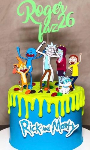 Arquivo de topo de bolo Rick e Morty