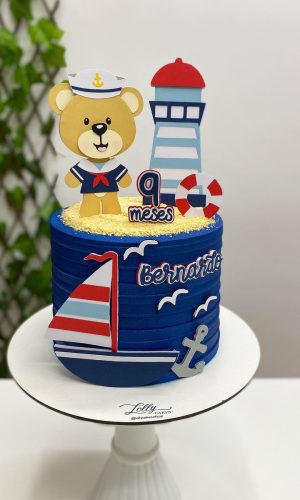 Arquivo de topo de bolo ursinho marinheiro