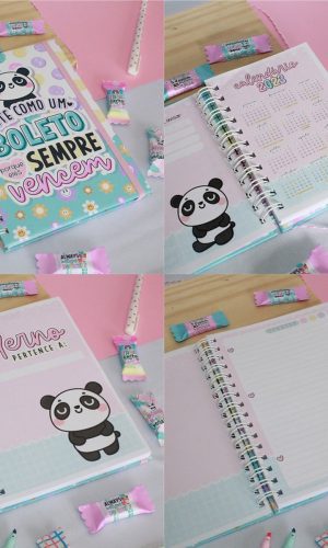 Arquivo Digital Caderno Panda em pdf e Png