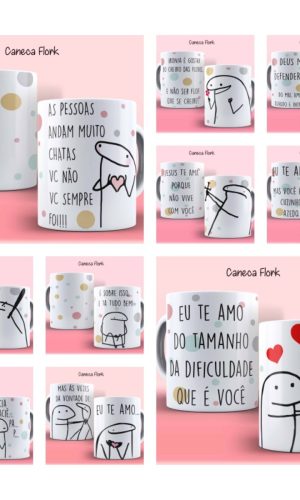 Arquivo digital arte caneca sublimação flork