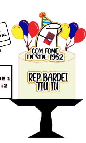 Arquivo Digital Corte Topo de Bolo Camadas Flork Menino