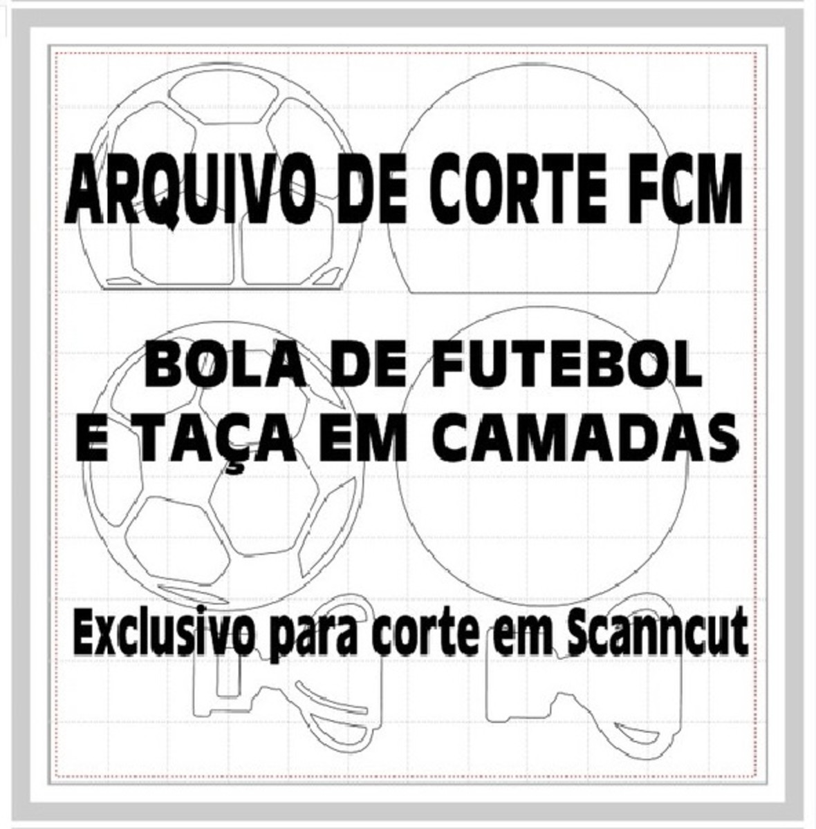 Arquivo Digital Fcm - Pack Topos 3d Futebol - Imagem 3
