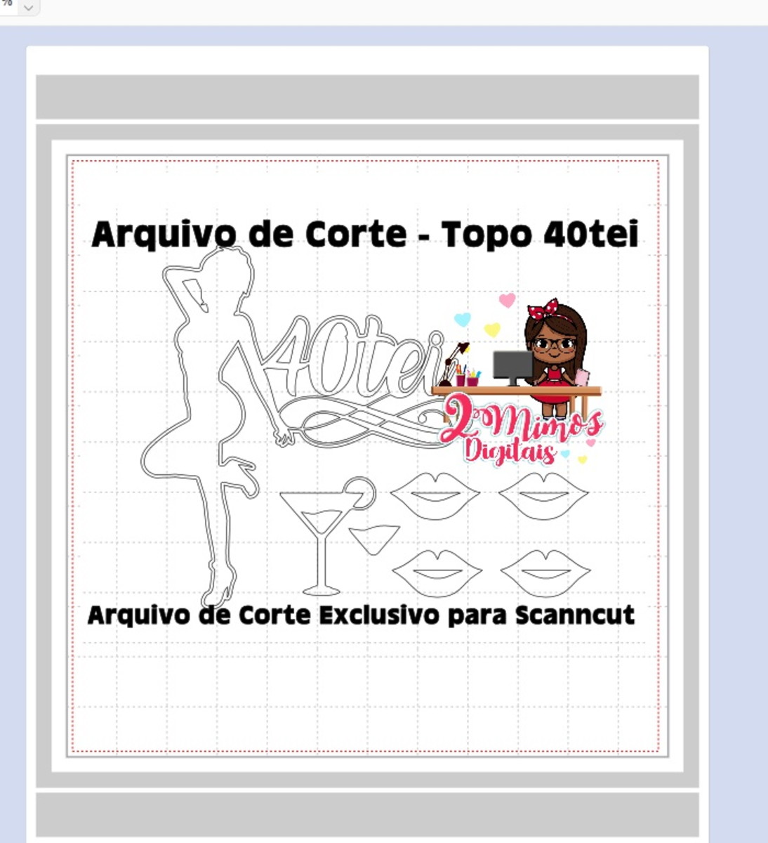 Arquivo Digital FCM Scanncut - TOPO 40TEI MULHER