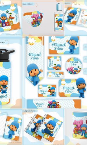 Arquivo Digital Kit Escolar Pocoyo Menino