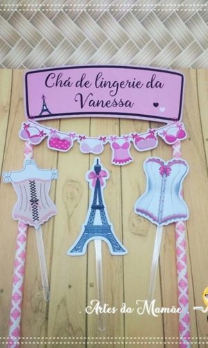 Arquivo Digital para corte topo de bolo Lingerie
