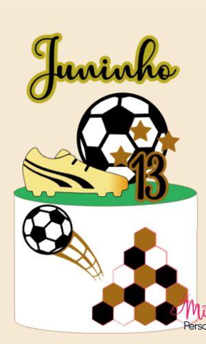 Arquivo Digital Silhouette Topo de Bolo Futebol