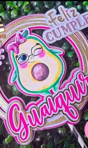 Arquivo Digital Topo de Bolo Abacate Cute