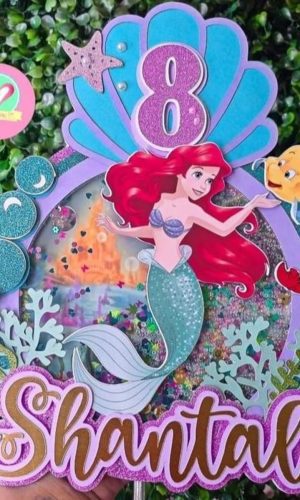 Arquivo Digital Topo de Bolo Ariel Pequena Sereia