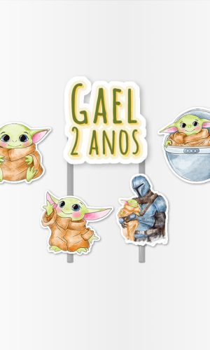 Arquivo Digital Topo de Bolo Baby Yoda