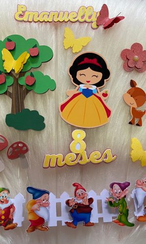 Arquivo Digital Topo de Bolo Branca de Neve Cute
