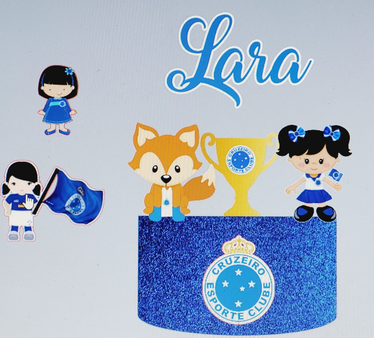 Arquivo Digital Topo de Bolo Cruzeiro Menina Lili 01