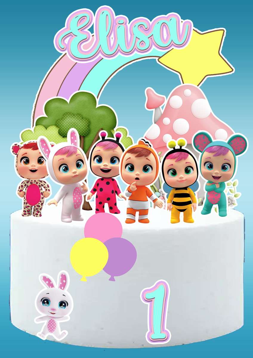 Arquivo Digital Topo de Bolo Cry Babies #1 Pdf/jpg - Imagem 2