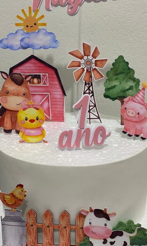 Arquivo Digital Topo de Bolo Fazendinha Menina