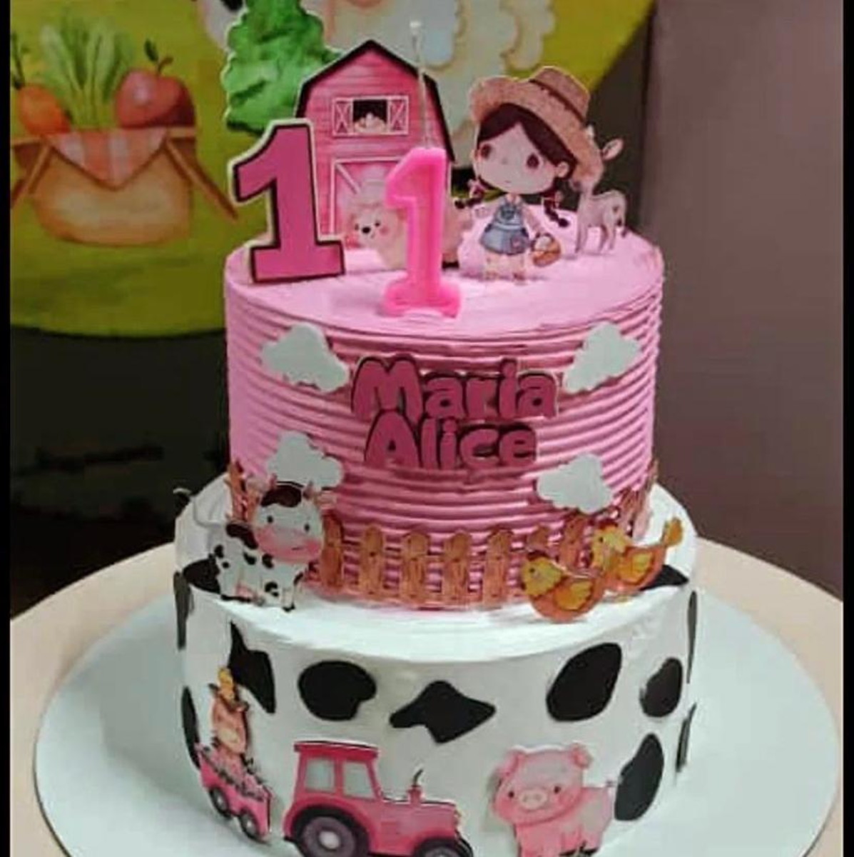 Arquivo Digital Topo de Bolo Fazendinha Menina