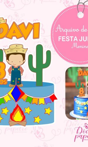 Arquivo Digital Topo de Bolo Festa Junina Menino