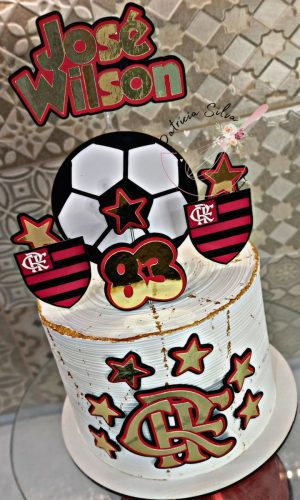 Arquivo De Corte Topo De Bolo Flamengo Estrelas E Bola