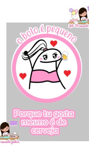 Arquivo Digital Topo de Bolo Flork Feminino Cerveja