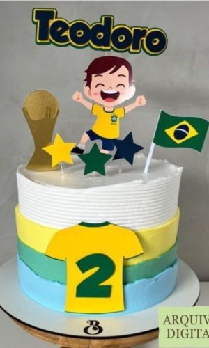 Arquivo Digital Topo de Bolo Futebol