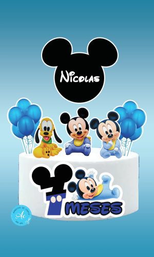 Arquivo digital Topo de bolo Mickey Baby #1 PDF/JPG