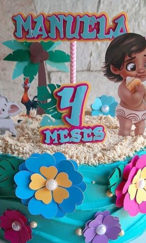 ARQUIVO DIGITAL - Topo de bolo Moana Baby