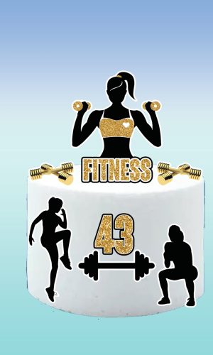 Arquivo digital Topo de bolo Mulher Fitness #1 PDF/JPG
