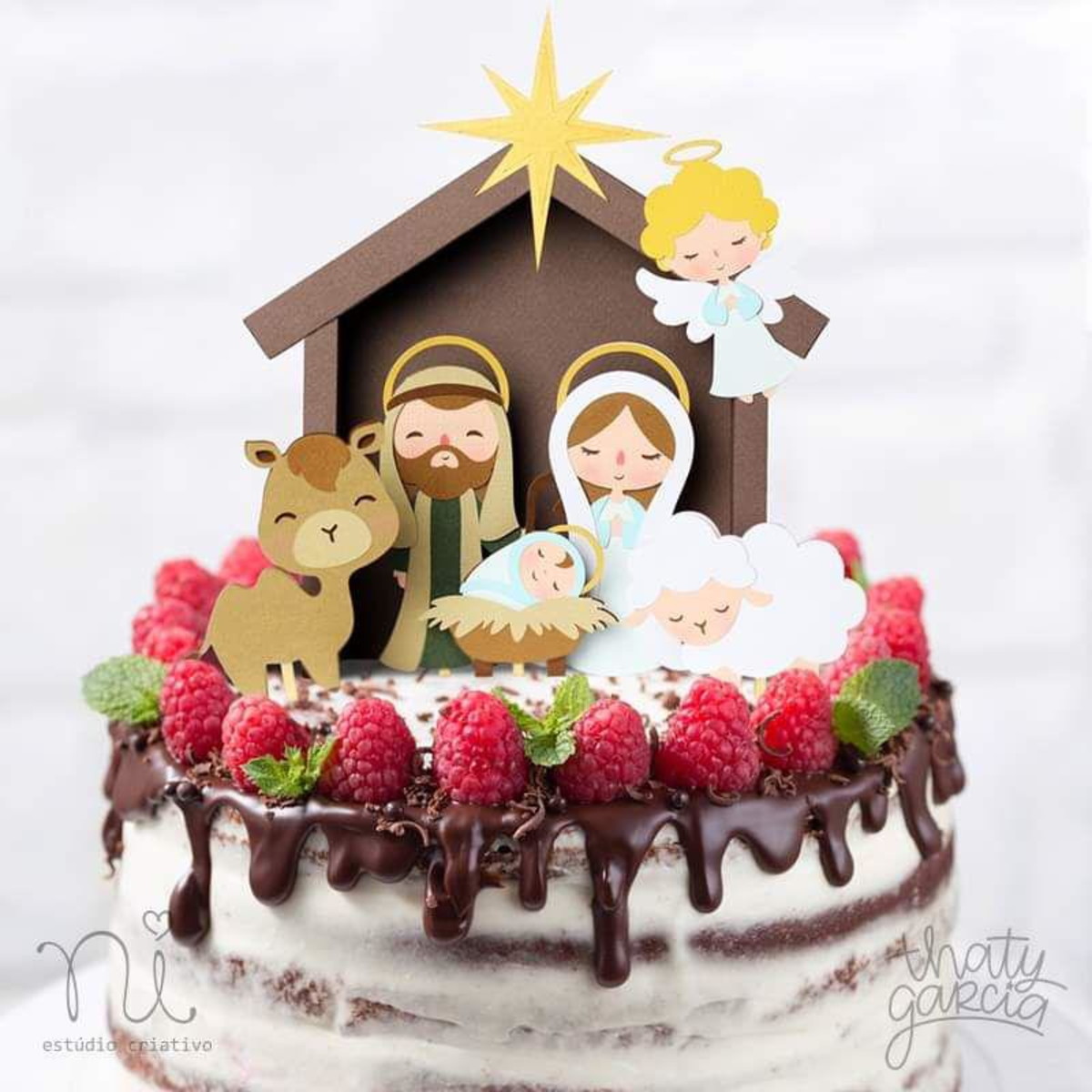 Arquivo Digital Topo de Bolo Presepio - Arquivo de Corte