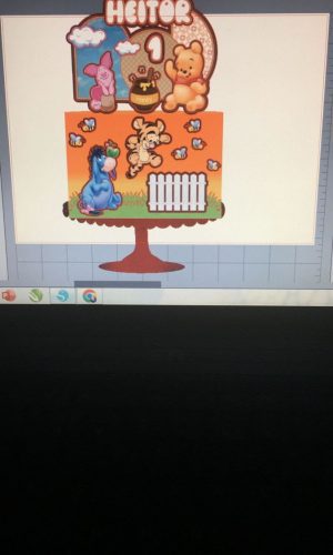 Arquivo Digital Topo de Bolo Ursinho Pooh Cute