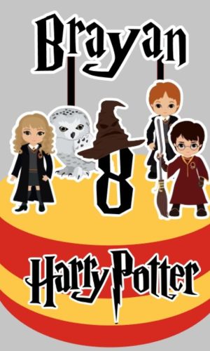 Arquivo Digital Topo Harry Potter cute com nome